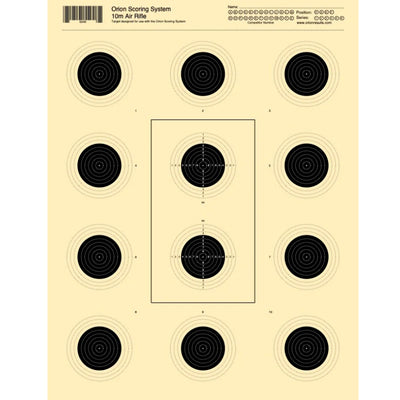 10m Air Rifle 12 Bull Target