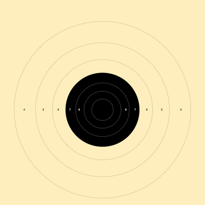 50ft Conventional Pistol Slow Fire 1 Bull Target