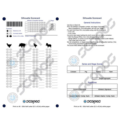 Silhouette Scorecard Downloadable File