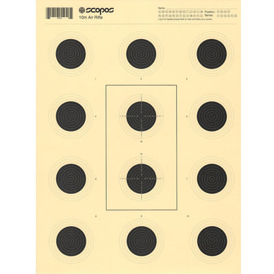 10m Air Rifle 12 Bull Target
