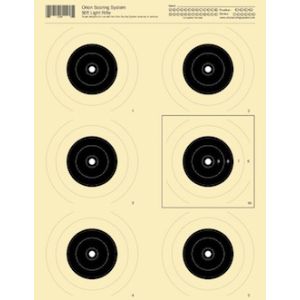 50ft Light Rifle 6 Bull Target