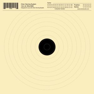 Air Rifle Basic Marksmanship Course Target - 10m