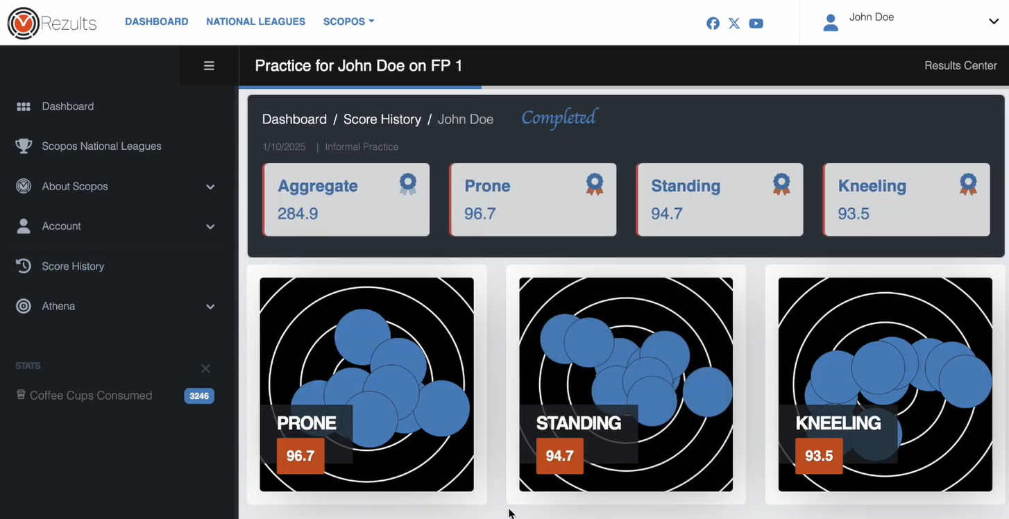 Track Your Practices by Logging Into Your Athena Firing Point